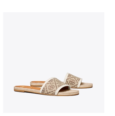 T Monogram Espadrille Slide