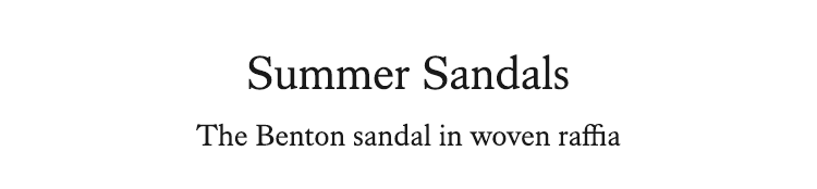 The Benton Sandal