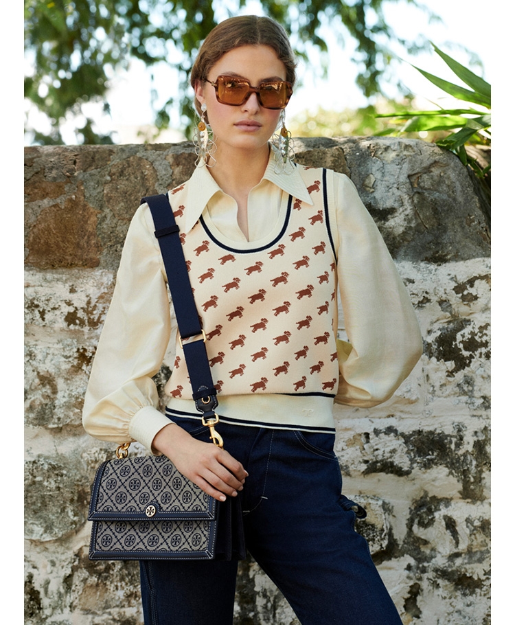T Monogram Shoulder Bag