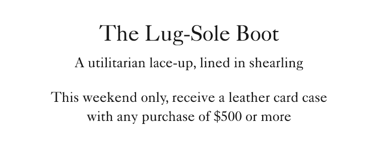 The lug sole boot