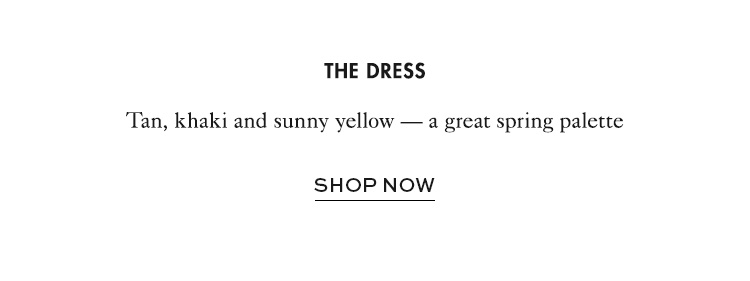 Tan, khaki and sunny yellow - a great spring palette - shop now