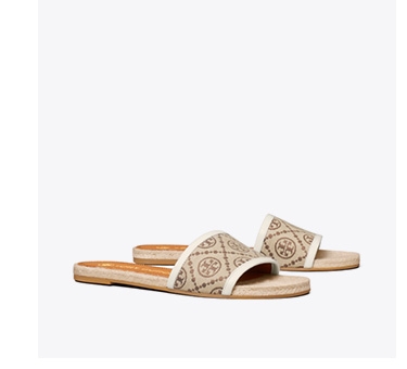 T Monogram Espadrille Slide