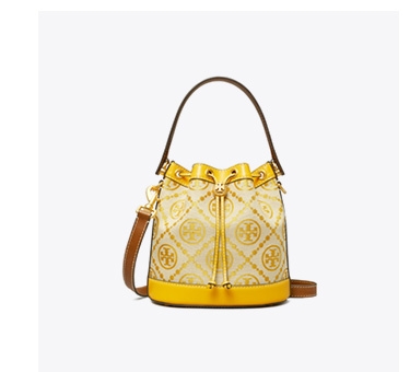 T Monogram Jacquard Bucket Bag