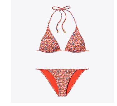 Printed string bikini